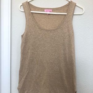 Lilly Pulitzer gold metallic sweater tank